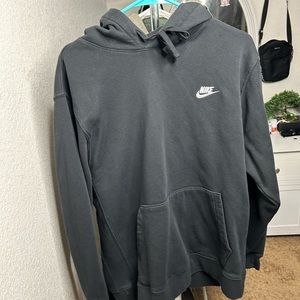 plain black nike hoodie